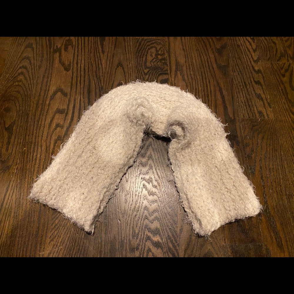 Infinity scarf  super soft  white/silver threads